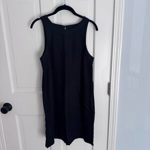 a new day Linen-blend Short Dress in Black sz S